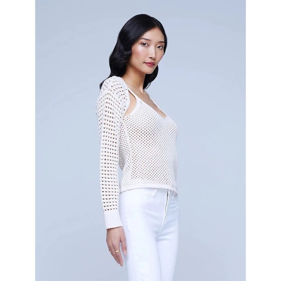 LAGENCE NWOT $330 Sammy Tank & Shrug set in Ecru Size L - Picture 2 of 10